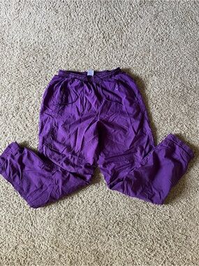 Nike Vintage Purple Track Pants With Red Interior